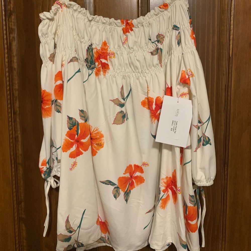 Off the shoulder floral top